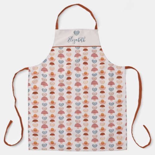 Modern Heart Kitchen Cook Monogram Apron