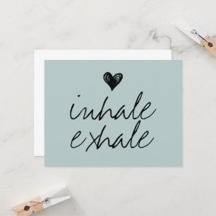 Modern heart minimal dusty blue quote card