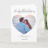 Modern | Heart Photo | Any Year Anniversary