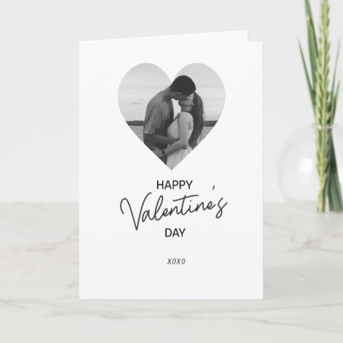 Modern Heart Photo Valentines Day by VI Card