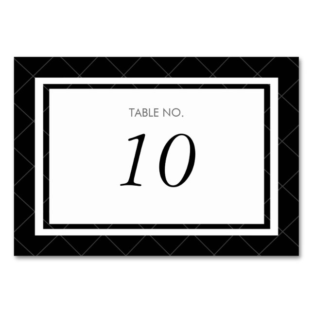 Modern Heart Table Number Card (Front)