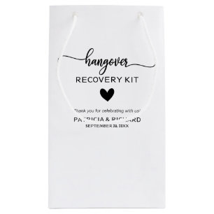 Modern Heart Wedding Hangover Kit Bag Minimalist