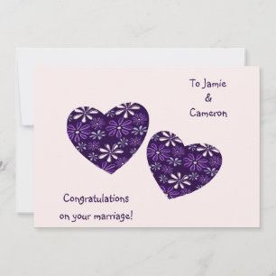 Modern Hearts Congrats On Your Marriage Card
