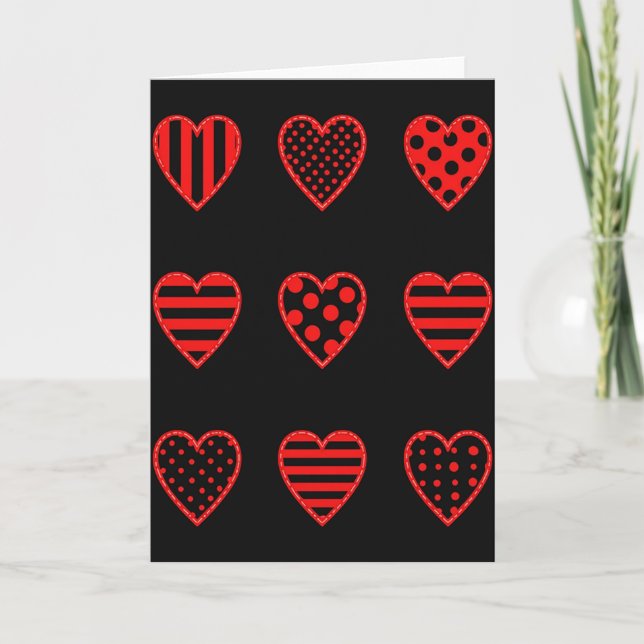 Modern Hearts Pattern Card (Front)