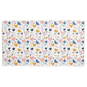 Modern Hearts Pillow Case