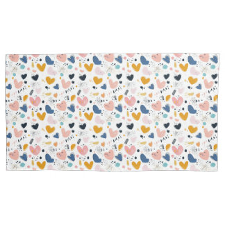 Modern Hearts Pillow Case