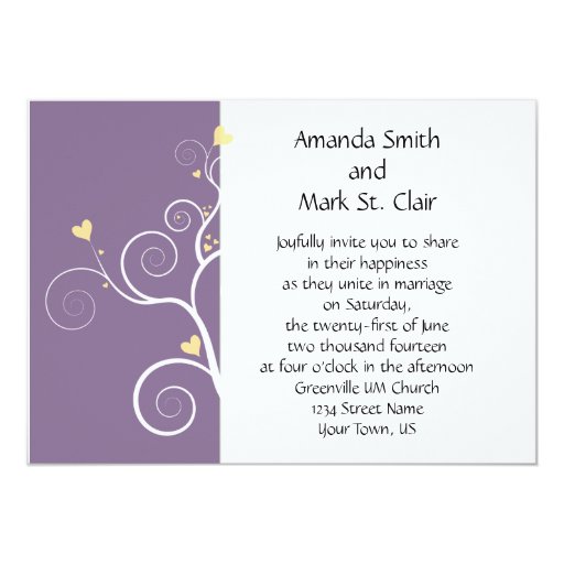 Purple And Yellow Wedding Invitations 7