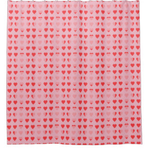 modern hearts shower curtain