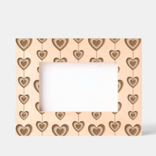 Modern Hearts String Pattern Engraved Frames
