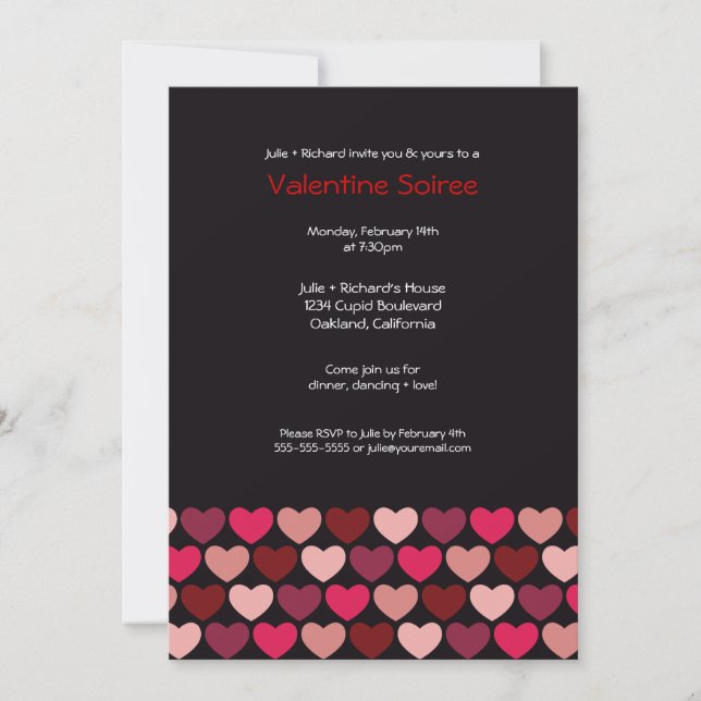 Modern Hearts | Valentine's Party Invitation (Front)