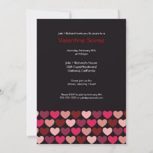 Modern Hearts Valentine's Party Invitation
