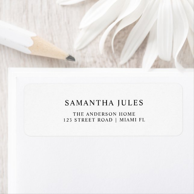 Modern Hello 30th Birthday Return Address Label (Insitu)