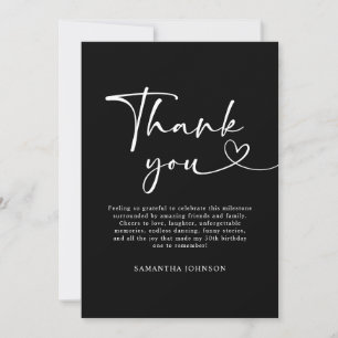 Modern Hello 30th Birthday Thank You Card