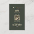 Modern Hello Developer Programmer Dark Green Gold Business Card | Zazzle