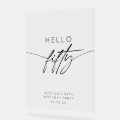 Modern Hello Fifty 50th Birthday Party Welcome Acrylic Sign | Zazzle