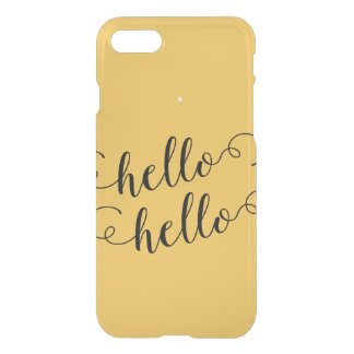 Modern Hello  Floral iPhone 7 Clear Case