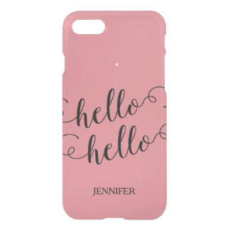 Modern Hello  Floral iPhone 7 Clear Case