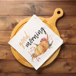 Modern Hello Pumpkin Orange Pumpkin With Flowers Kitchen Towel<br><div class="desc">Best Gift For Your Friends And Family,  Personalized Thanksgiving Text With Autumn Colors. Happy Thanksgiving With Watercolor Pumpkins With Flowers . Ideas for decorate you home on Thanksgiving</div>