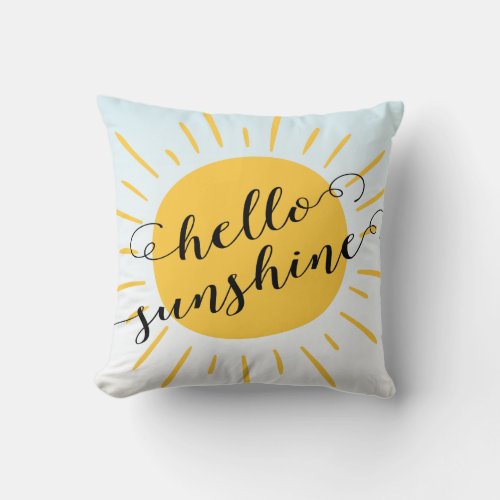 Modern Hello Sunshine Decorative Throw Pillow