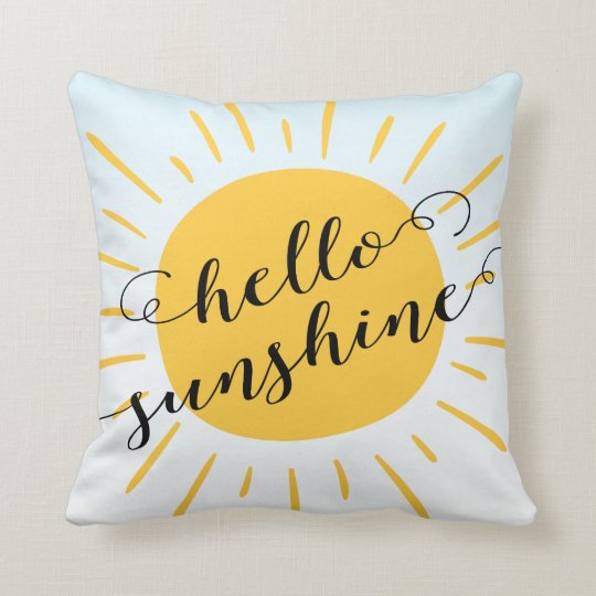 Modern Hello Sunshine Decorative Throw Pillow Zazzle Com