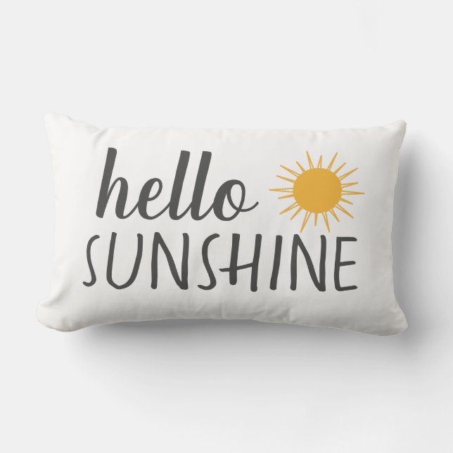 Modern Hello Sunshine Lumbar Pillow (Front)