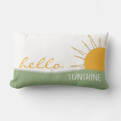 Modern Hello Sunshine Lumbar Pillow
