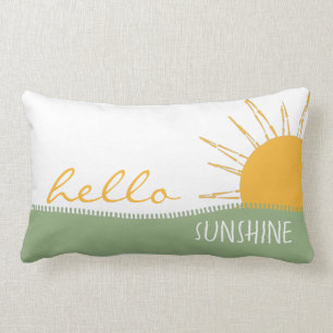Modern Hello Sunshine Lumbar Pillow