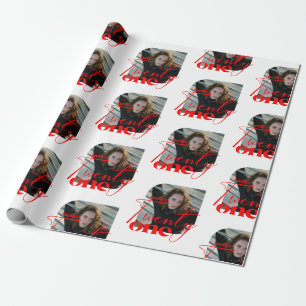 Modern Hello Twenty One Birthday Image Pattern Wrapping Paper
