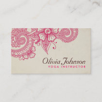 Modern Henna Design Business Cards