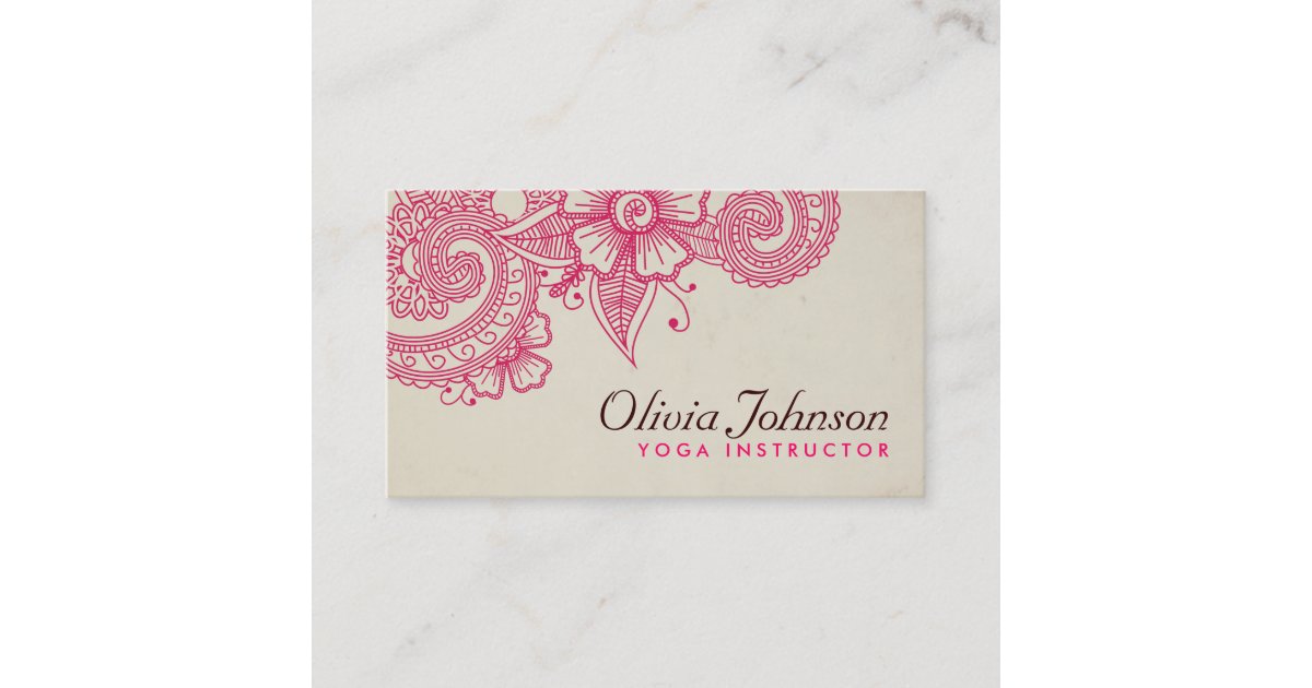 Modern Henna Design Business Cards