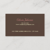 Modern Henna Design Business Cards (Back)