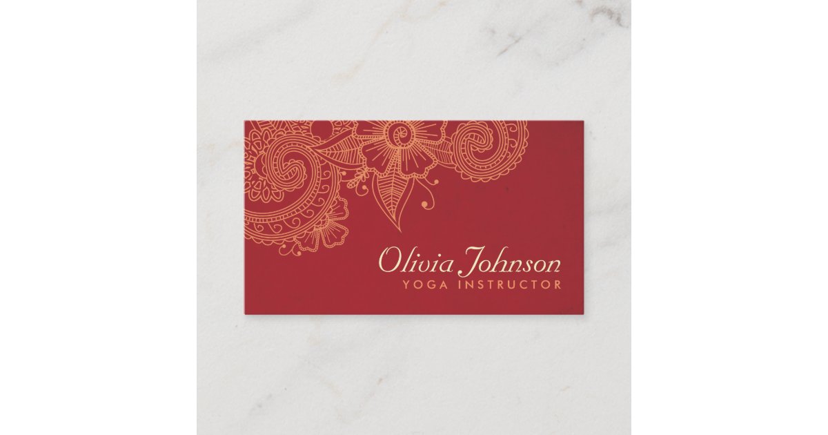 Modern Henna Design Business Cards Groupon