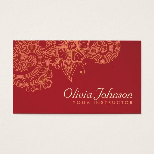 Modern Henna Design Business Cards Groupon