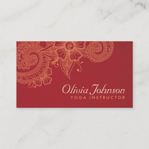 Customizable Modern Henna Design Business Cards - Groupon