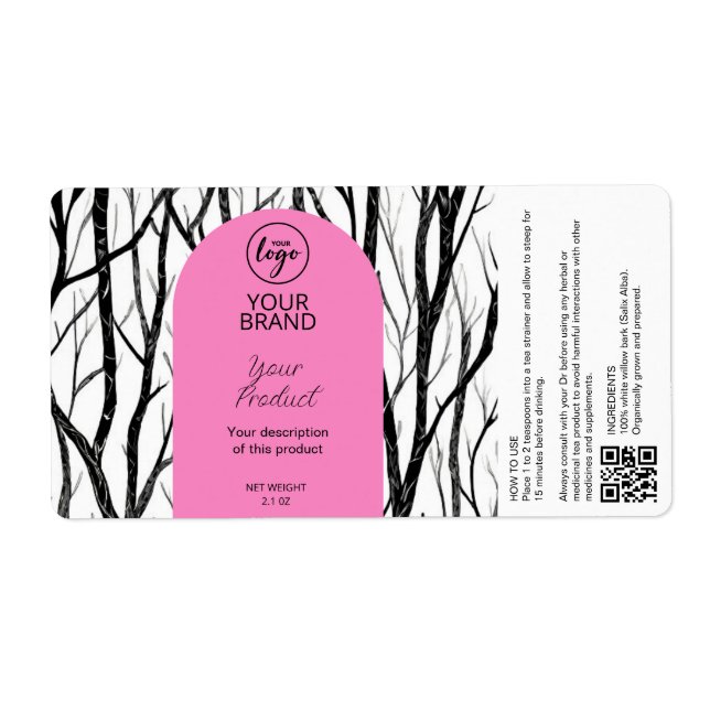 Modern Herbal Tea Labels (Front)