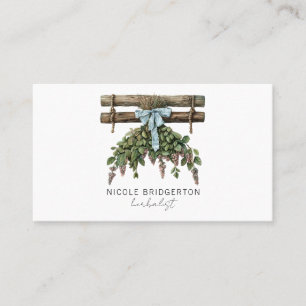 Modern Herbalist Plants Hanging Herbs Watercolor Business Card