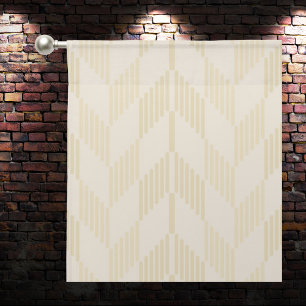 Modern Herringbone Chevron Pattern - Brown   Sheer Curtains