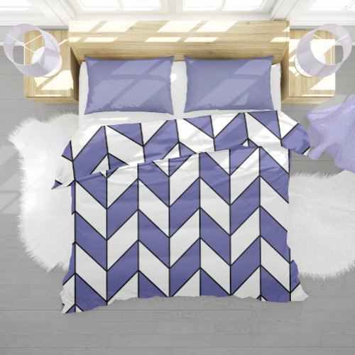 Modern Herringbone Chevron Pattern Duvet Cover