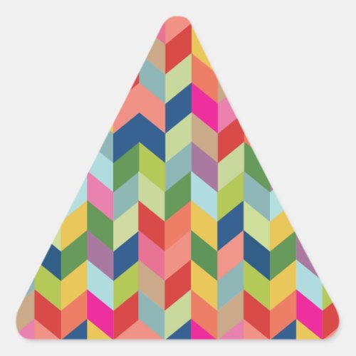 Modern Herringbone Pattern Triangle Sticker