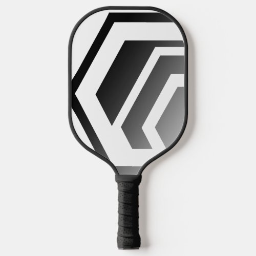 Modern Hexagon Gradient Black Pickleball Paddle
