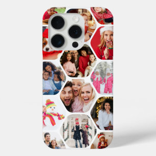 Modern Hexagon Multi Photo Collage iPhone 15 Pro Case