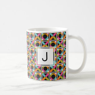Modern Hexagon Quilt Pattern Coffee Mug