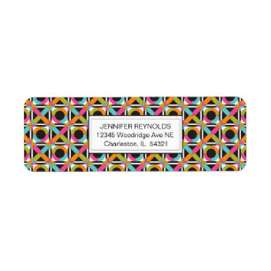 Modern Hexagon Quilt Pattern Label