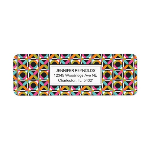 Modern Hexagon Quilt Pattern Label