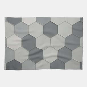 Modern Hexagon Tile Geometric Pattern Kitchen Towel