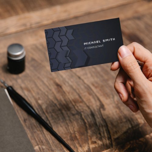 Modern Hi_tech Futuristic Geometric Shape Business Card