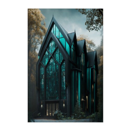 Modern Hi_Tech Gothic House Exterior Design Acrylic Print