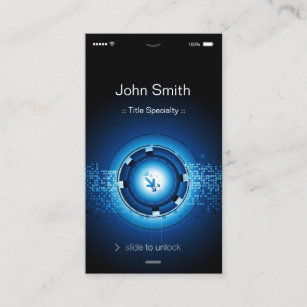 Modern Hi Tech  - iPhone iOS Flat Design Business Card
