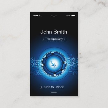Modern Hi Tech  - Iphone Ios Flat Design Business Card by CardHunter at Zazzle