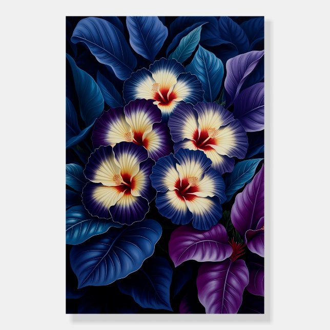 Modern Hibiscus Flower Foam Board (Front)